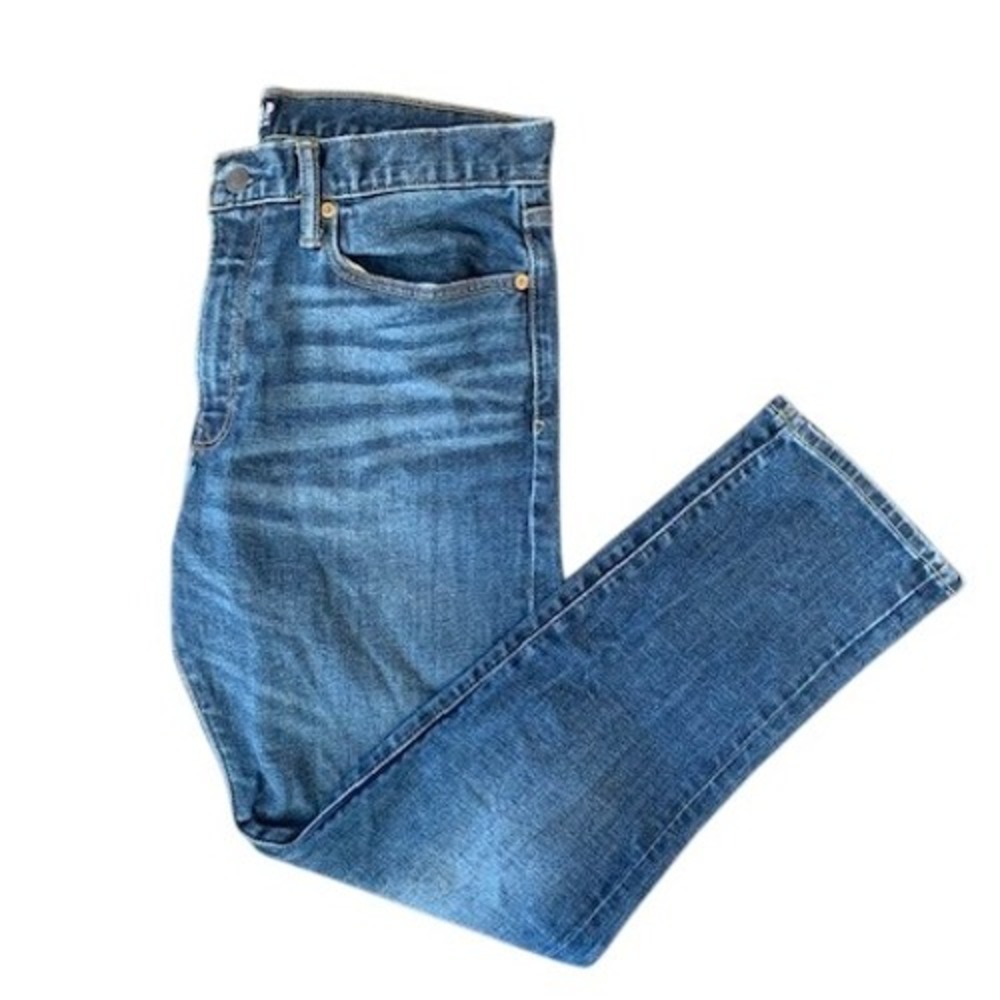 Gap 1969 Athletic Tapered Blue Jeans Mens 32x30 Medium‎ Wash Denim